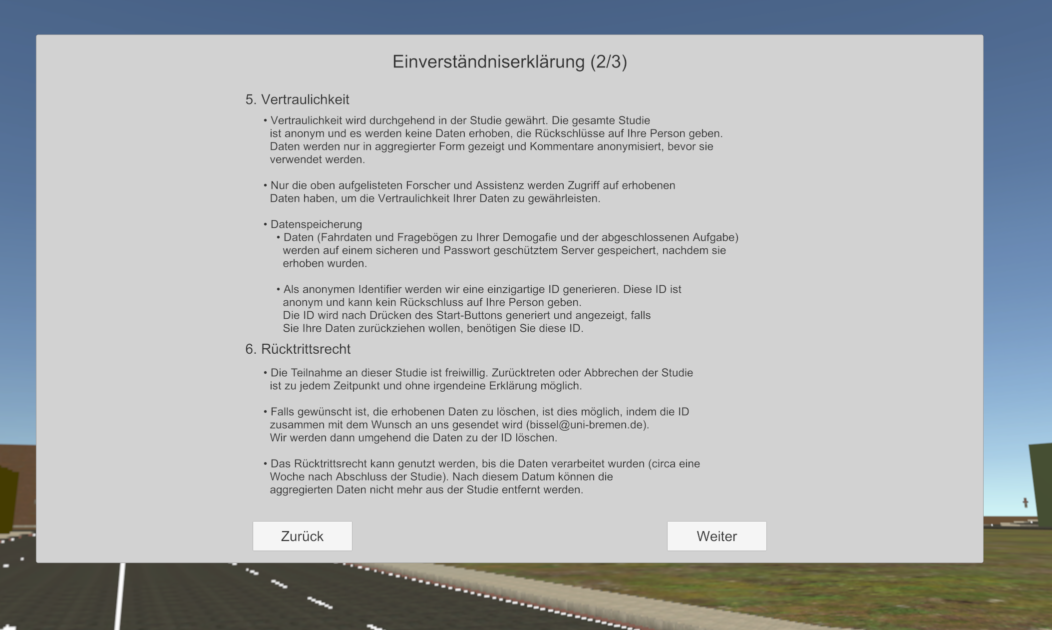 Einverständniserklärung 2 / 3