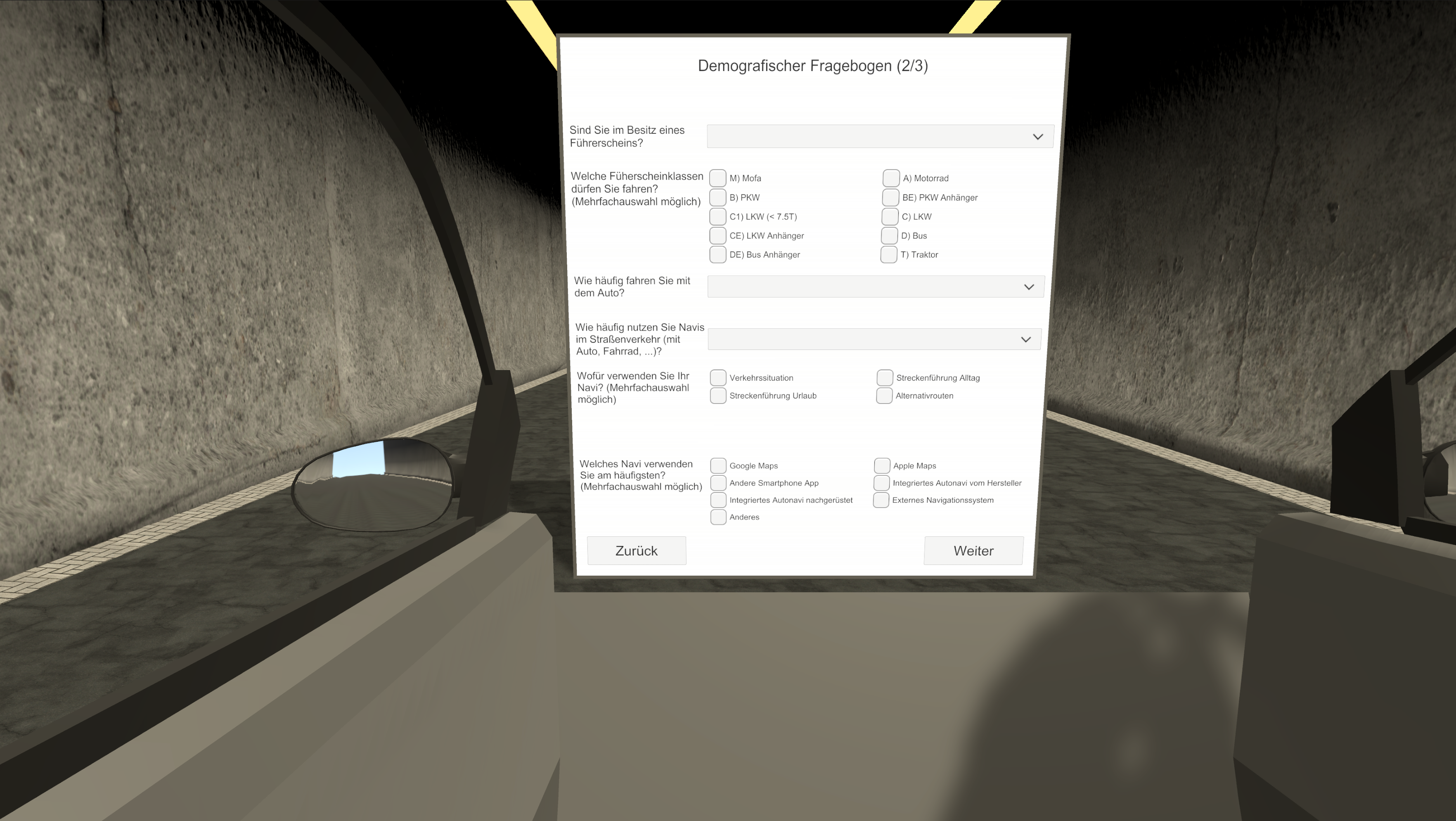 Demografischer Fragebogen 2 / 3